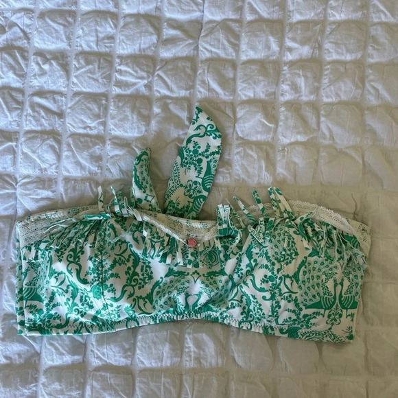 Betsey Johnson Other - Betsey Johnson mermaid fringe strapless bikini top